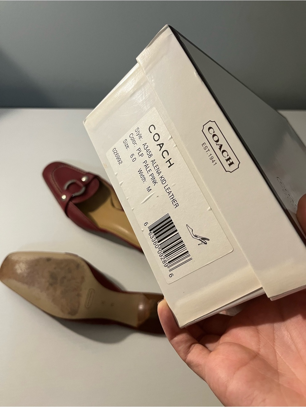 2 pairs/ red and pink coach heels - Picture 7 of 7